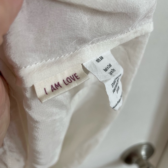 Ivory silk Nicole Bridger Top I Am Love - Picture 3 of 4